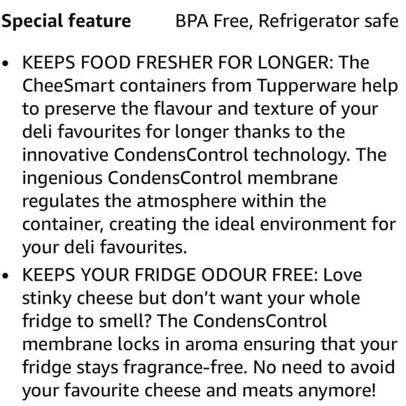 Tupperware CheeSmart Cheese & Deli Storage Container​​​​ - Picture 9 of 12